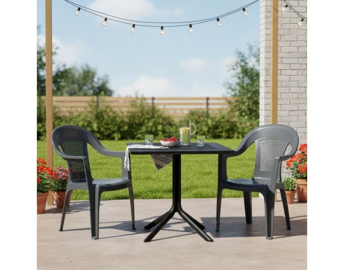 Záhradné stohovateľné kreslo Medro - antracit