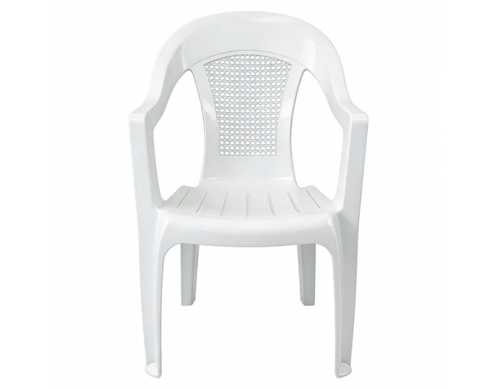 Záhradné stohovateľné kreslo Medro - biela