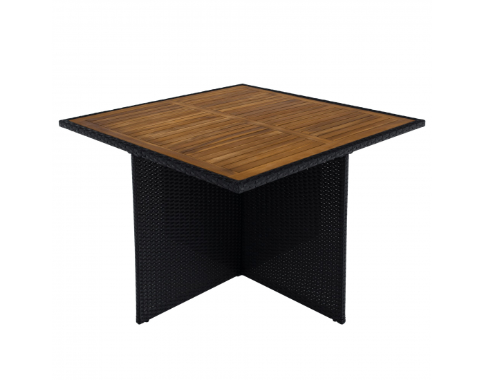 Záhradný nábytok z umelého ratanu Melford - čierna / krémová / prírodná