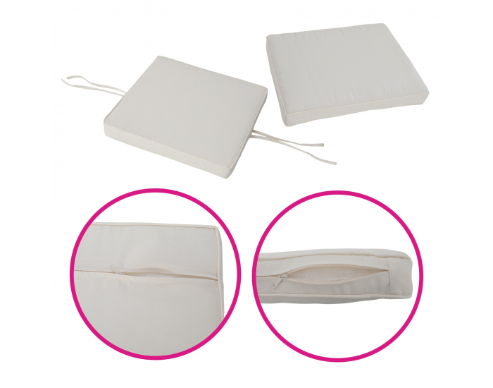 Záhradný nábytok z umelého ratanu Melford - čierna / krémová / prírodná