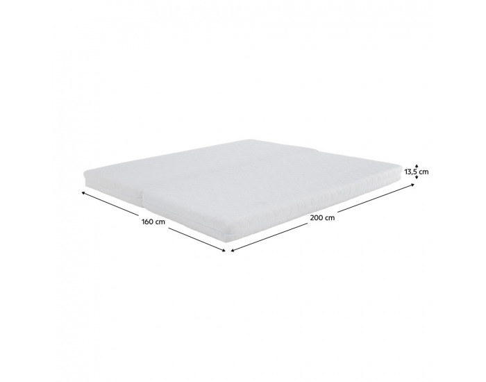 Obojstranný rozkladací matrac Melk 80 80x200 cm - biela