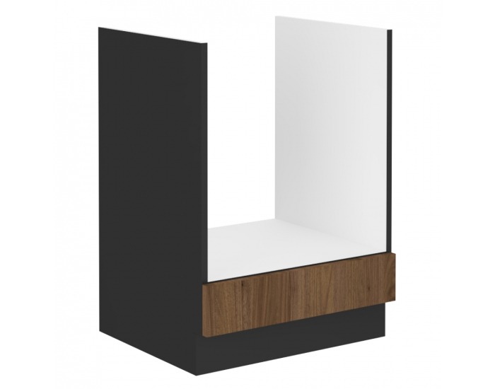 Dolná kuchynská skrinka Menzo 60 D GAZ BB - čierna / orech