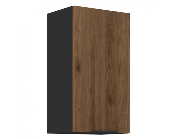 Kuchyňa Menzo - čierna / orech