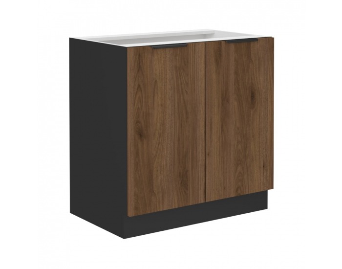 Kuchyňa Menzo - čierna / orech