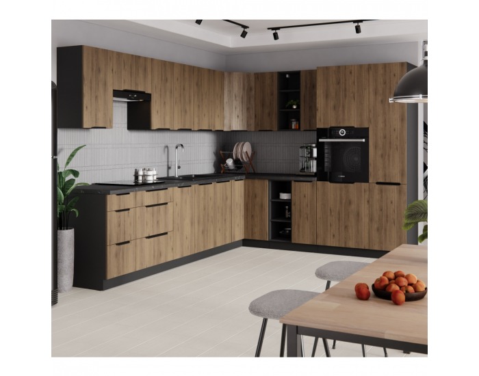 Dvierka na umývačku Menzo ZM 57x59,6 cm - čierna / orech