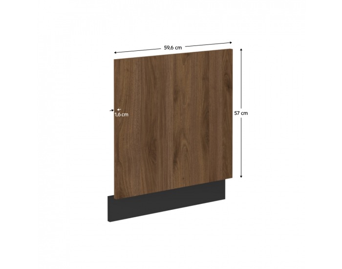 Dvierka na umývačku Menzo ZM 57x59,6 cm - čierna / orech