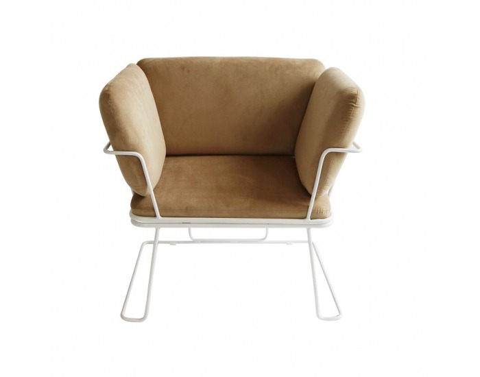 Kreslo Merano YF-S01 - hnedá / biela