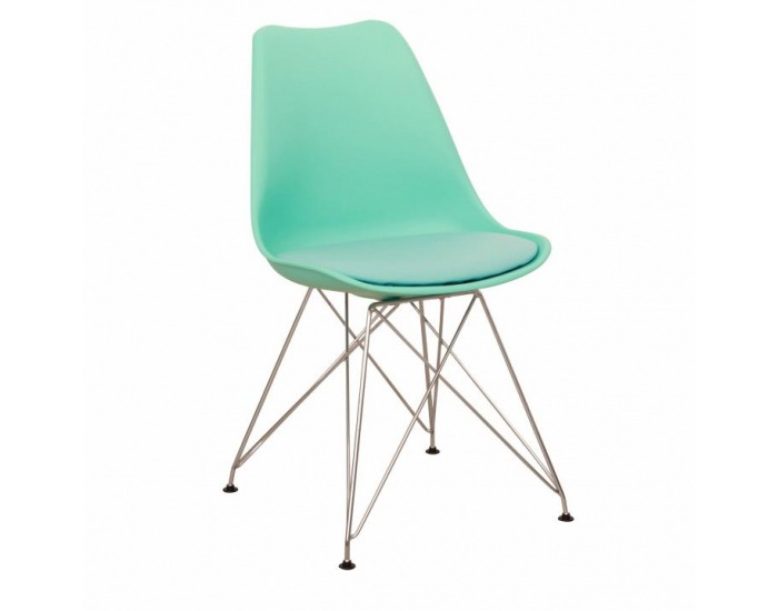 Jedálenská stolička Metal - mentolová / chróm