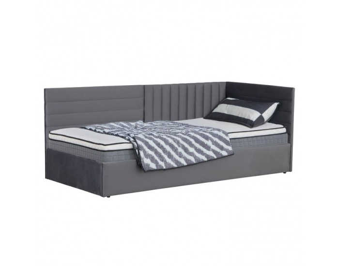 Jednolôžková posteľ s roštom Mevia 90 - sivohnedá (taupe) Velvet