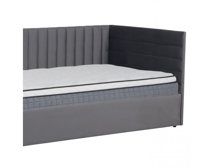 Jednolôžková posteľ s roštom Mevia 90 - sivohnedá (taupe) Velvet