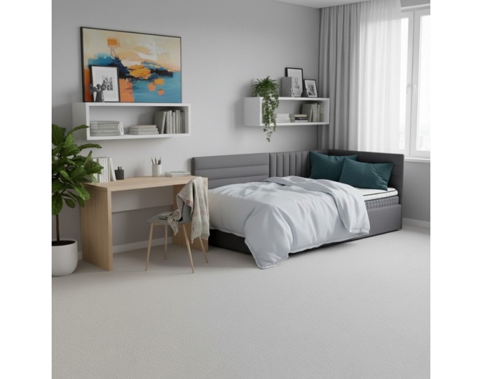 Jednolôžková posteľ s roštom Mevia 90 - sivohnedá (taupe) Velvet