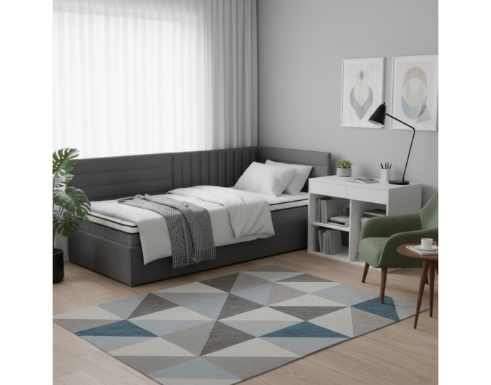 Jednolôžková posteľ s roštom Mevia 90 - sivohnedá (taupe) Velvet