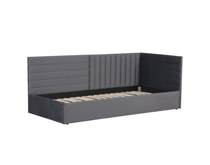 Jednolôžková posteľ s roštom Mevia 90 - sivohnedá (taupe) Velvet