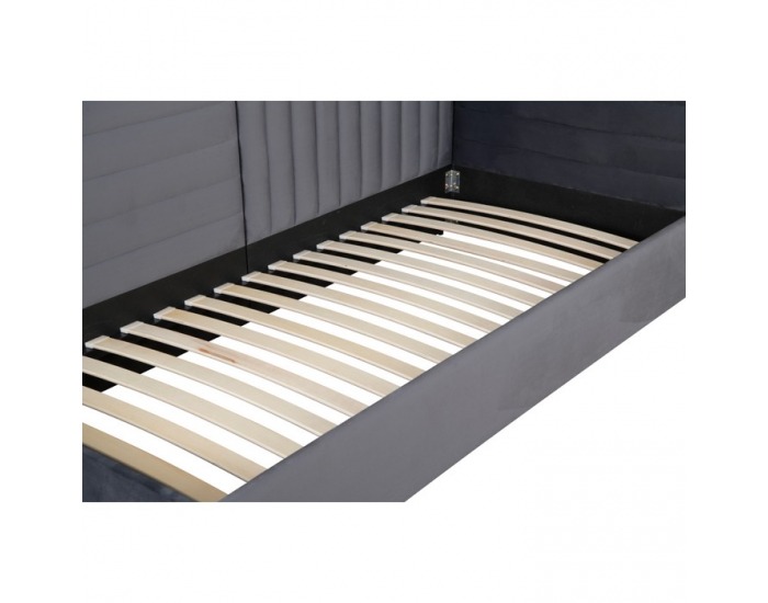 Jednolôžková posteľ s roštom Mevia 90 - sivohnedá (taupe) Velvet