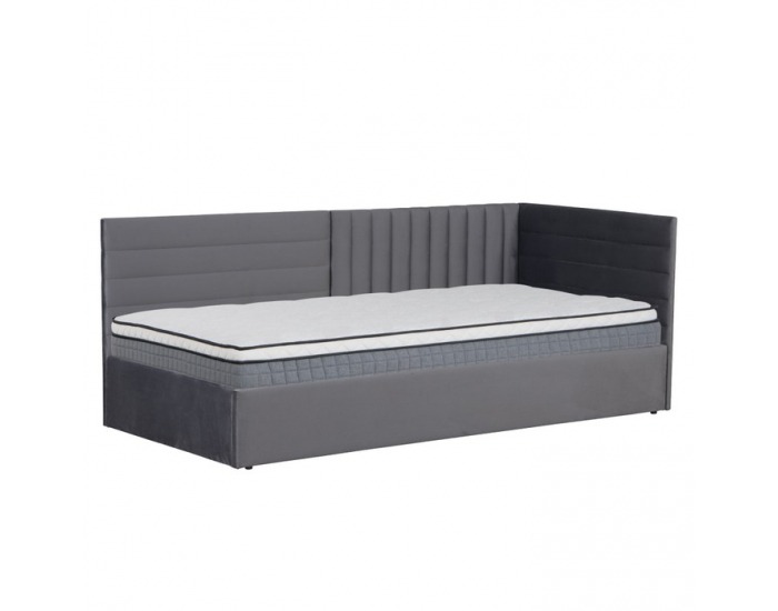Jednolôžková posteľ s roštom Mevia 90 - sivohnedá (taupe) Velvet
