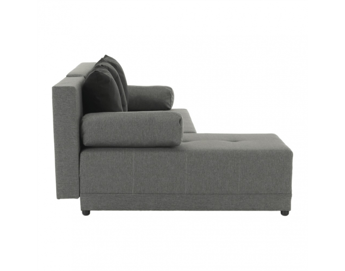 Rohová sedačka s rozkladom a úložným priestorom Mexx L - sivá / čierna
