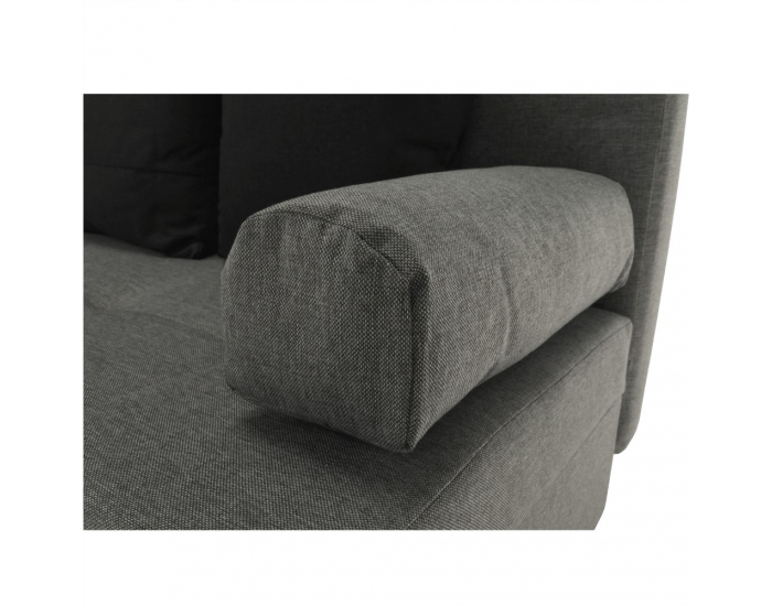 Rohová sedačka s rozkladom a úložným priestorom Mexx L - sivá / čierna