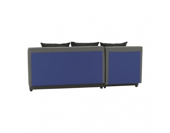 Rohová sedačka s rozkladom a úložným priestorom Mexx L - sivá / čierna