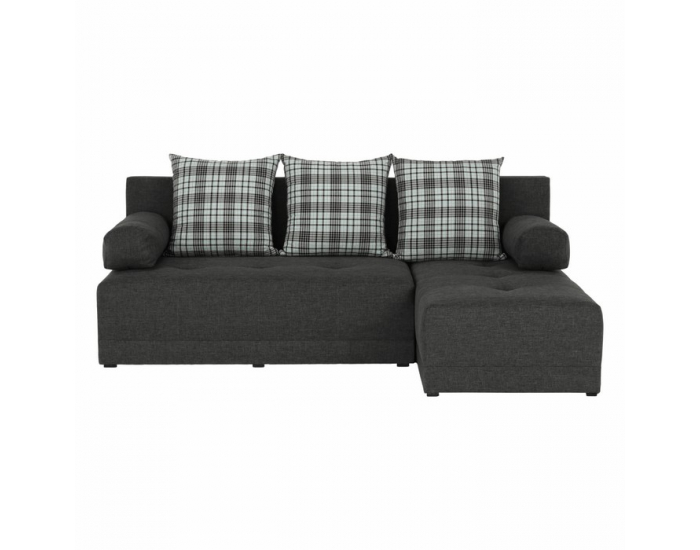 Rohová sedačka s rozkladom a úložným priestorom Mexx P - sivá / vzor