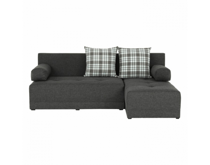 Rohová sedačka s rozkladom a úložným priestorom Mexx P - sivá / vzor