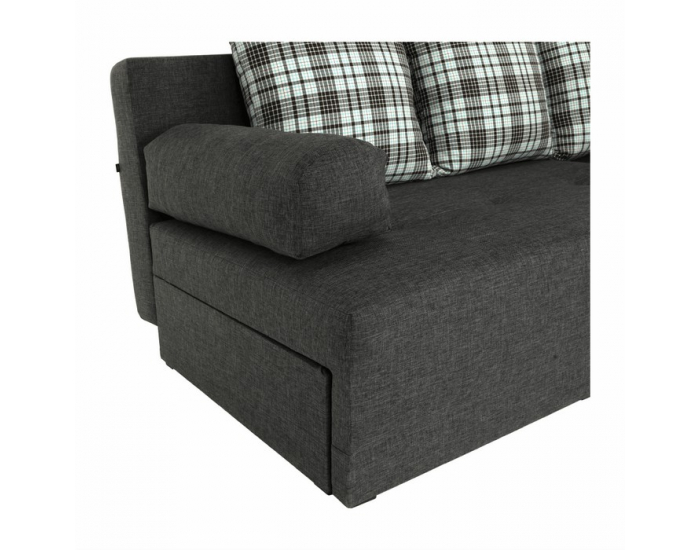 Rohová sedačka s rozkladom a úložným priestorom Mexx P - sivá / vzor