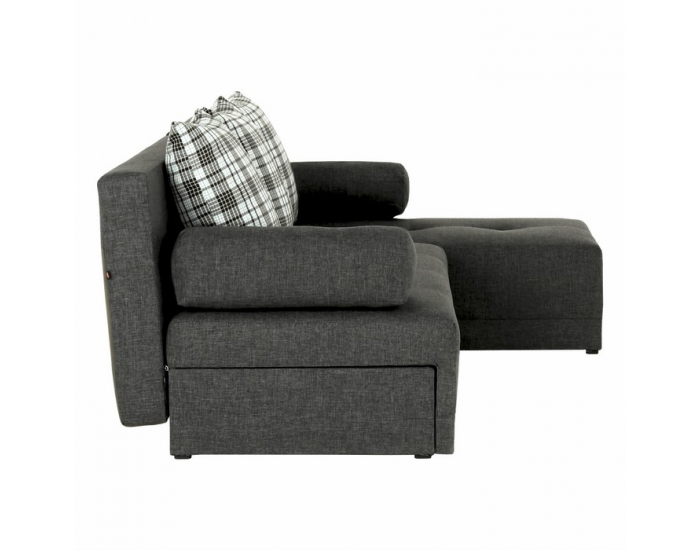 Rohová sedačka s rozkladom a úložným priestorom Mexx P - sivá / vzor