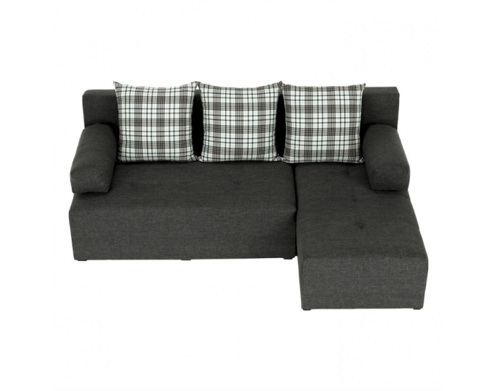 Rohová sedačka s rozkladom a úložným priestorom Mexx P - sivá / vzor