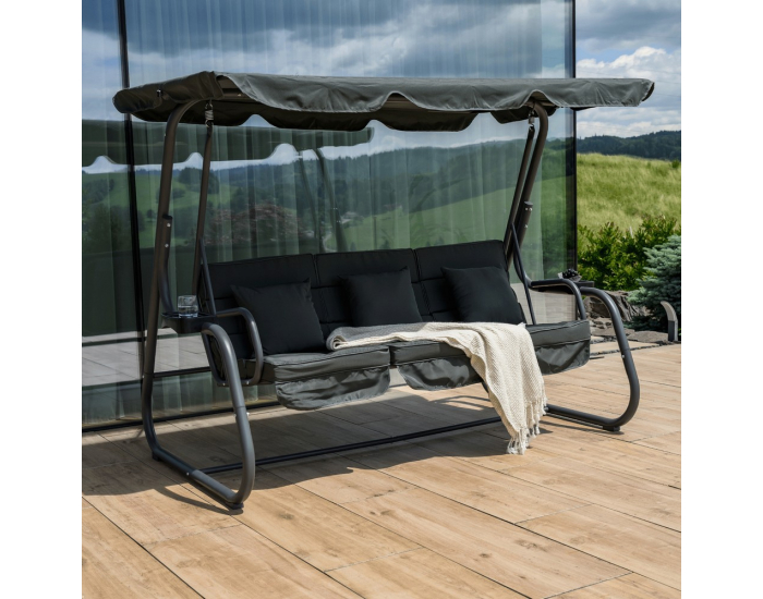 Záhradná hojdačka Mija - tmavosivá