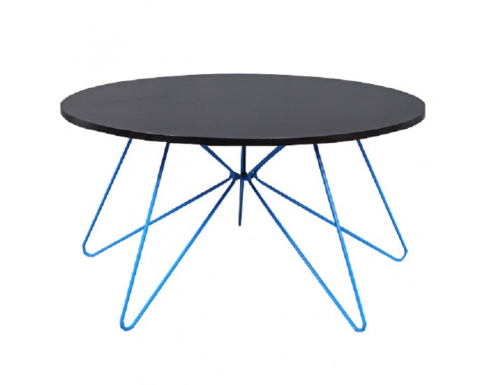 Konferenčný stolík Mikkel - čierny dub / modrá