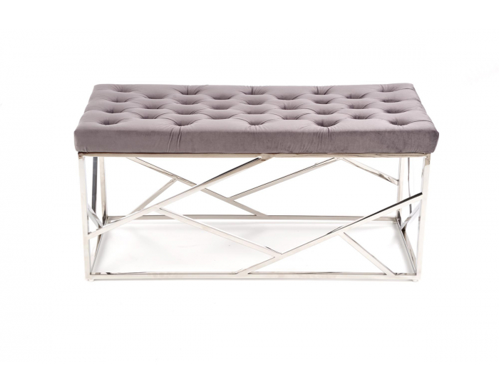 Lavica do predsiene Milagro - sivá / strieborná