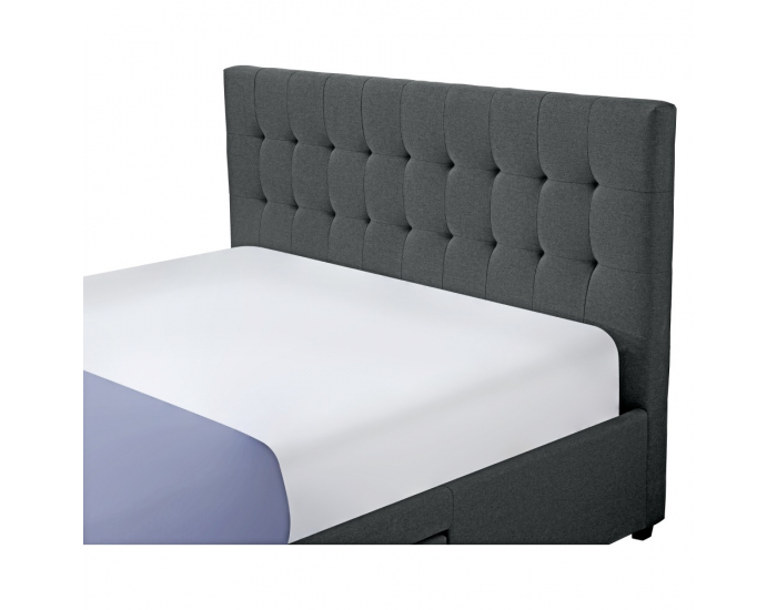 Čalúnená manželská posteľ s roštom Milara 180 - sivá
