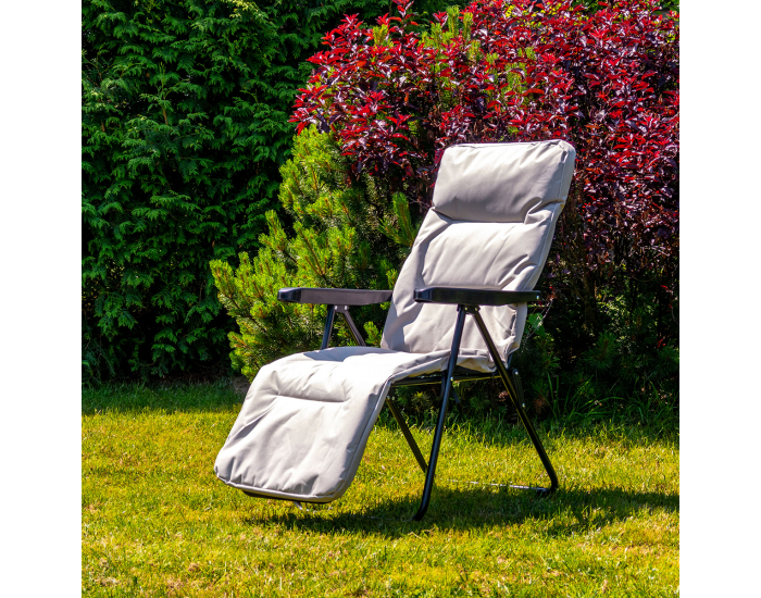 Záhradné lehátko Milazo - sivá