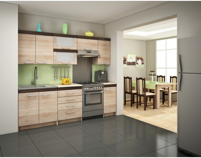 Dolná rohová kuchynská skrinka Milo S30OZ P - sonoma svetlá