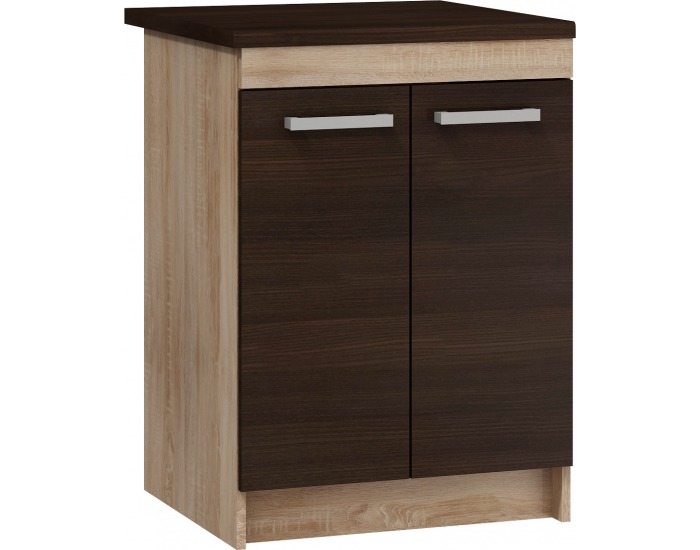 Dolná kuchynská skrinka Milo S60 - sonoma tmavá / sonoma svetlá