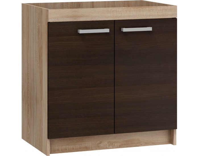 Drezová kuchynská skrinka Milo S80Z - sonoma tmavá / sonoma svetlá