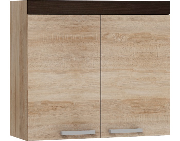 Horná kuchynská skrinka Milo W80S - sonoma svetlá / sonoma tmavá