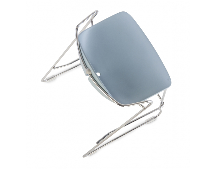 Barová stolička Mineta Hoker 78 - svetlomodrá / chróm