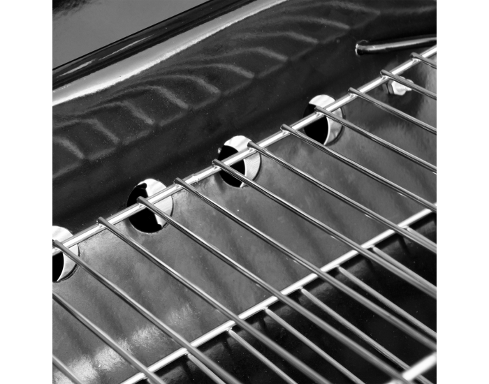 Záhradný gril MIR-350 - čierna / prírodná