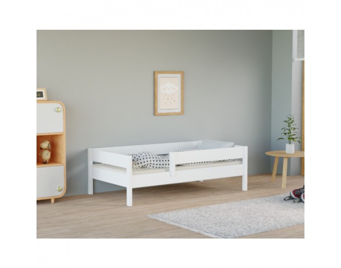 Detská posteľ so zábranou Mix 70x140 cm - biela
