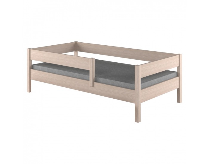 Detská posteľ so zábranou Mix 80x160 cm - dub bielený
