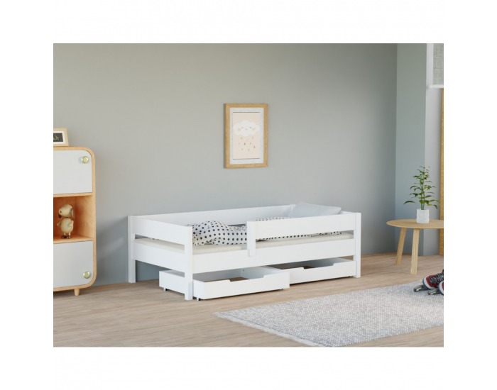 Detská posteľ so zábranou Mix 80x180 cm - biela