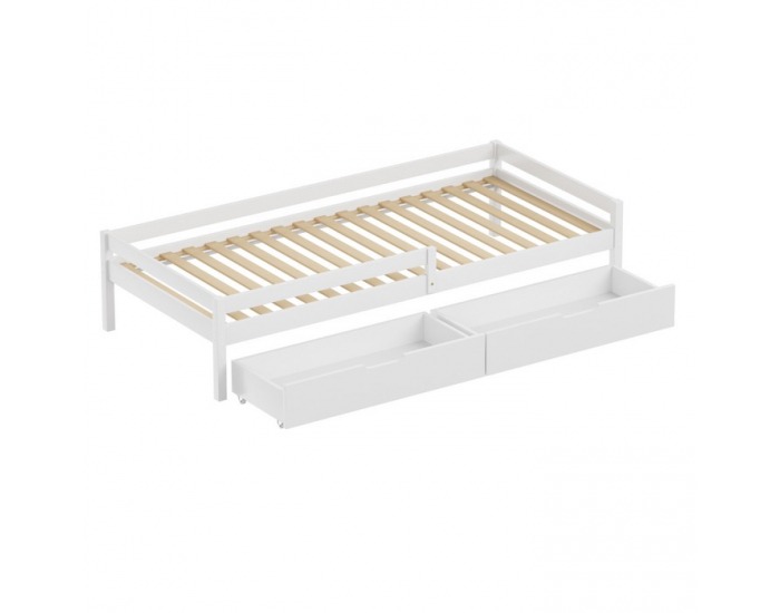 Jednolôžková posteľ s úložným priestorom Mix New - biela
