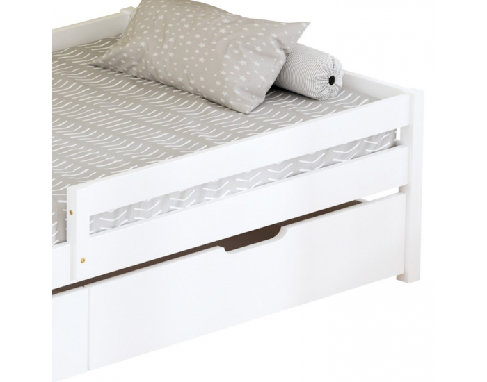 Jednolôžková posteľ s úložným priestorom Mix New - biela