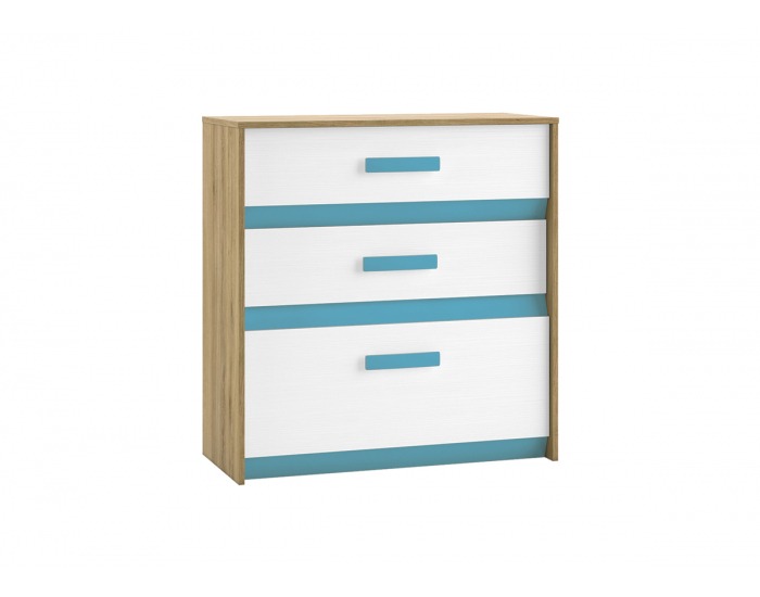 Komoda Best 9 - breza / biela linea