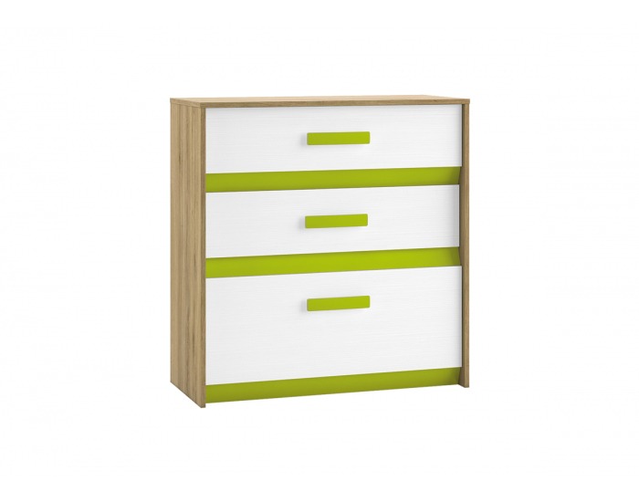 Komoda Best 9 - breza / biela linea