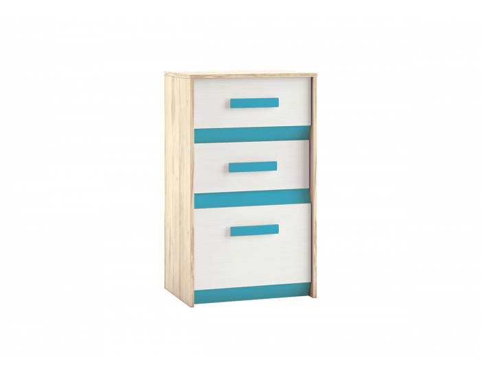 Komoda Best 10 - breza / biela linea