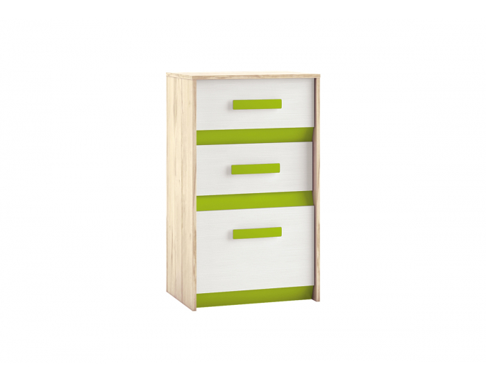 Komoda Best 10 - breza / biela linea