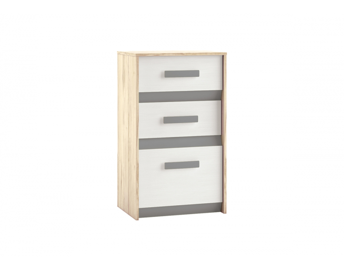 Komoda Best 10 - breza / biela linea