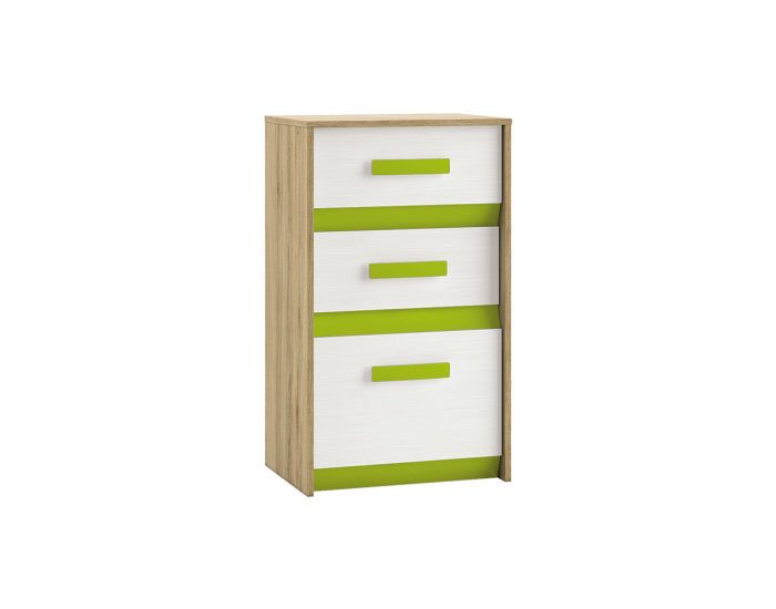 Komoda Best 10 - breza / biela linea
