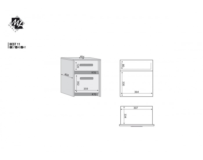 Nočný stolík Best 11 - breza